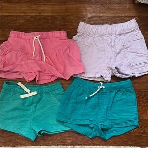 Cat & Jack Pink and Purple Casual Summer Shorts Lot